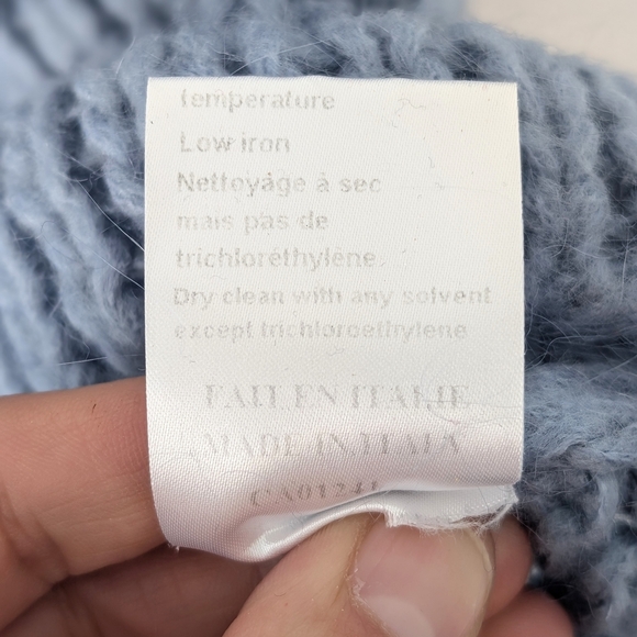 Mohair-blend Cozy Chic Women's Loose-knit Blue Sweater ~ Size Large - Picture 8 of 9